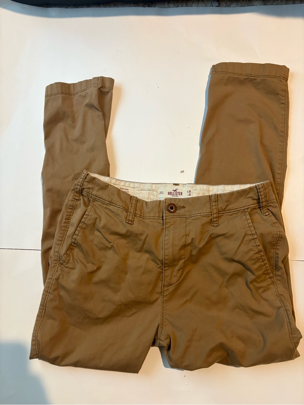 Hollister Men's Khaki/Tan Slim Chino Pants